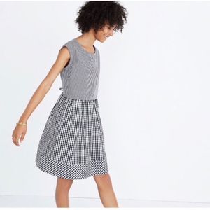 Madewell Tie Back Cotton Gingham Dress H6962